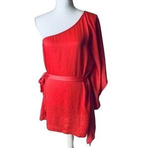 Annalee + Hope Asymmetrical One Shoulder Blouse Size Large